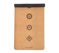 Myga Colchoneta de Corcho para Yoga - Colchoneta de Ejercicio Extra Grande con Gran Agarre para Yoga, Pilates, Estiramiento y Fitness (Chakra) (205 x 70 cm, 6 mm de Grosor)