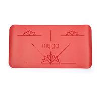 Myga Esterilla Alignment Yoga Pad - Almohadillas Antideslizantes para una Mayor amortiguación con la Rodilla - Soporte para Codos y Manos (Roja)(66 x 34 cm - 5 mm de Grosor)