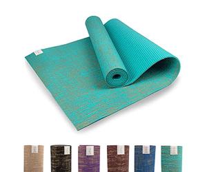 Myga Esterilla de yoga de yute antideslizante para yoga, pilates, meditación y fitness, esterilla de yoga ecológica para hombres y mujeres, ideal para el hogar, gimnasio y viajes, color turquesa
