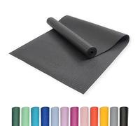 Myga - RY1113 - Esterilla de yoga de nivel de entrada - Ejercicio básico en el hogar, gimnasio, estudio de yoga - hogar negro, gimnasio, yoga y estudio, 173 x 61 cm, 4 mm de grosor, negro