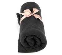 Myga RY1326 - Manta de forro polar para estudio de yoga Mutlifunctional, cojín y manta para meditación y práctica de yoga, manta relajante, suave y acogedora, color negro