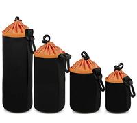 MyGadget 4X Fundas para Objetivos Fotograficos - Kit Bolsa Fotografica en Neopreno - Case Lentes de Cámara Reflex | Canon | Pentax | Sony - Tamaño S M L XL