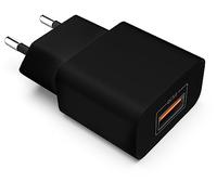 MyGadget Cargador Rápido - Enchufe Universal de Pared - Quick Charge (QC 3.0) 18W para Tablet | Smartphone Apple iPhone 14, Android Samsung, HTC, LG - Negro