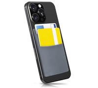 MyGadget Cartera con 2 Bolsillos para Funda Móvil - Tarjetero Adhesivo para Smartphone - Porta Tarjetas de Crédito con Bloqueo RFID - Card Holder - Negro