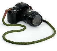 MyGadget Correa para Cámara - Colgador Cuello Universal [105 cm] - Strap Algodón & Cuero sintético para Reflex | DSLR | Mirrorless | Compacta - Verde