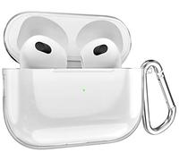 MyGadget Estuche de Silicona Suave Compatible con Apple Airpods 3 Generación - Funda Protectora para Auricolares - Case Anti arañazos - Carcasa Transparente