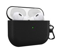 MyGadget Estuche para Apple Airpods Pro 2ª Generación 2022 - Funda de Cuero Sintético para Auricolares - Case Anti arañazos - Carcasa Robusta - Negro