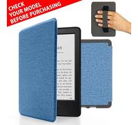 MyGadget Funda para Amazon Kindle Paperwhite 7ª Generación hasta 2017 - Case E - Reader | Ebook - Carcasa Agarre elástico y Tapa Magnética - Azul Claro