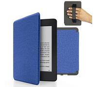 MyGadget Funda para Amazon Kindle Paperwhite 7ª Generación hasta 2017 - Case E - Reader | Ebook - Carcasa Agarre elástico y Tapa Magnética - Azul Oscuro