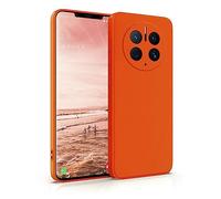 MyGadget Funda para Huawei Mate 50 Pro en Silicona TPU - Carcasa Slim & Flexible - Case Resistente Antigolpes y Anti choques - Ultra Protectora Naranja