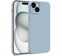 MyGadget Funda para iPhone 15 Plus en Silicona TPU - Carcasa de Doble Capa - Case Resistente Antigolpes y Anti choques - Ultra Protectora Azul pálido