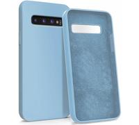 MyGadget Funda para Samsung Galaxy S10 en Silicona Rigida - Carcasa con Microfibra Interior - Case Resistente Antigolpes & Protectora - Azul Claro
