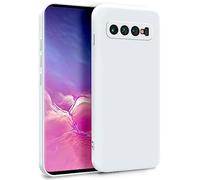 MyGadget Funda para Samsung Galaxy S10 en Silicona TPU - Carcasa de Doble Capa - Case Resistente Antigolpes y Anti choques - Ultra Protectora Blanco