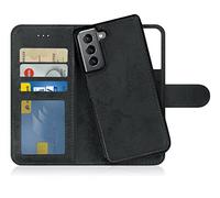 MyGadget Funda para Samsung Galaxy S22 Plus 5G - Flip Case Libro con Tapa Magnética - Cover Cartera con Soporte - Carcasa Separable con Cierre - Gris Negro