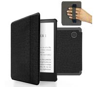 MyGadget Funda para Tolino Vision 5 | Kobo Libra H2O - Case E - Reader | Ebook - Carcasa Agarre elástico y Tapa Magnética - Negro