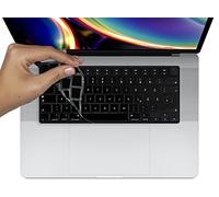 MyGadget Funda Teclado QWERTZ [Alemán] Compatible con Apple MacBook Pro 14 & 16 Pulgadas (2021 - M1) Air 13" (2022 - A2681 M2) Air 15 (2023 - A2941) - Protector Silicona - Keyboard Skin Negro