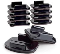 MyGadget Soporte para GoPro - 5X Soportes Adhesivos Rectos y 5X Curvos - con Protección Adhesiva de Doble Cara - Ideal para Cascos de Moto y de Esquí