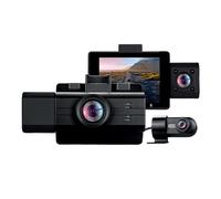 myGEKOgear Adesso Scout Pro 2K Edición de vigilancia de cámara de salpicadero de 3 canales con vista frontal, vista de cabina, vista trasera, aplicación para acceso instantáneo a video, visión de gran