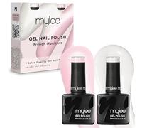 MyGel by MYLEE Esmalte en Uñas de Gel - French Manicure (2x10ml) UV/LED Nail Art Manicure Pedicure para uso Profesional en el Salón y en el Hogar - Larga duración y Fácil de Aplicar