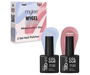 MyGel by MYLEE Midsummer's Day Set de Esmalte de Uñas en Gel 2x10ml UV/LED Nail Art Manicura Pedicura para Uso Profesional y Doméstico - Larga Duración y Fácil de Usar