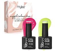 MyGel by MYLEE Rave On Set de Esmalte de Uñas en Gel 2x10ml UV/LED Nail Art Manicura Pedicura para Uso Profesional y Doméstico - Larga Duración y Fácil de Usar