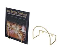 Mygift Modern Wall Metal Wire Vinyl LP Registro de almacenamiento de almacenamiento con estante de manga de lbum de acabado negro mate juego de 2 (l