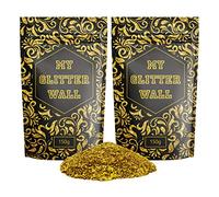 MyGlitterWall 300 g de purpurina para pintura para paredes - Purpurina dorada para pintura de emulsión para paredes - Decoraciones perfectas para interiores y exteriores