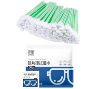 MYGLOAR 50PCS hisopos de limpieza de espuma, esponjas de limpieza esterilizadas, hisopos de algodón, para cámaras, lentes, impresoras de inyección de tinta, suaves, con 50 toallitas de limpieza