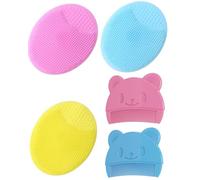 MYGLOAR 5PCS peines para bebé y cepillo de baño para costra láctea, peine para recién nacido, cepillo de masaje suave, cepillo para el cabello, peine para costras,cepillo de baño(azul-peine y cepillo)