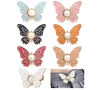 MYGLOAR 7 botones retráctiles para cintura de pantalones, clips para apretar pantalones, clips retráctiles para pantalones, hebillas de cintura ajustables sin clavos, alfileres de botón para mezclilla