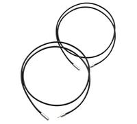 MYGLOAR-Collar de cuero trenzado de 2 mm, 2 piezas, collar de cuero trenzado con cierre a presión/giro, cadena de cuerda de cuero negra, unisex, 45-60 cm, collar de cuero para regalo(45 cm y 60 cm)