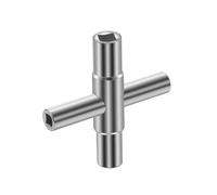 MYGLOAR Llave cuadrada, llave multifunción de 4 vías, tamaño interno 6,5 mm/7 mm/8 mm/9 mm, llave de ventilación, llave pública, para gabinete de caja de medidor de agua de gas eléctrico
