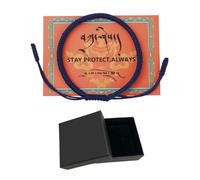 MYGLOAR Pulsera azul, pulsera de tela azul de Kabbalah, protección para bebés, hombres, mujeres, pulsera de la suerte tibetana hecha a mano, pulsera de la suerte budista, pulsera tejida(azul 001)