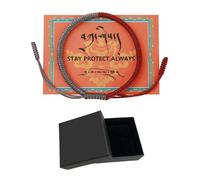 MYGLOAR Pulsera Rojo grisáceo, pulsera de tela de Kabbalah, protección para bebés, hombres, mujeres, pulsera de la suerte tibetana hecha a mano, pulsera de la suerte budista, pulsera tejida