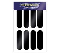 Mygoodprice - Lote de 8 bandas adhesivas reflectantes para señalización de cascos (8 x 2 cm), color negro reflectante
