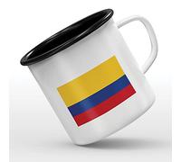 Mygoodprice MUG - Taza esmaltada con diseño de bandera de Colombia