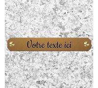 Mygoodprice - Placa funeraria grabada personalizada (1 a 2 líneas, 14 x 2,2 cm, perforada autoadhesiva, oro acrílico)