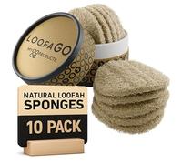 myGOproducts LoofaGO - Esponja de limpieza multiusos de lufa natural para cocina, ducha, baño y más (paquete de 10)