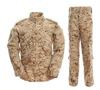 MyHaing Traje Trabajo Aire Libre Resistente Desgaste Bolsillo Múltiple Multitarea Combate Camuflaje BDU Abrigo+Pantalones Largos Camo Digital del Desierto