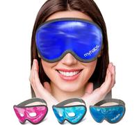 MyHalos® Máscara de Gel para Ojos - Antifaz de Gel Frío que Alivia Migrañas, Senos Nasales y Dolores de Cabeza - Hangover Mask - Máscara de Gel para Ojos Hinchados y Ojeras - Color Gris