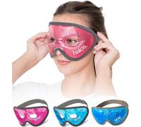 MyHalos Máscara de gel para ojos, reutilizable, refrescante, con correas ajustables, máscara fría para ojos hinchados, ojeras y resacas, compresa de hielo para los senos nasales, dolores de cabeza e