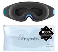 MyHalos® Mask Antifaz para Dormir - para Dormir Mujer y Hombre Modelo 2022 - Antifaz para Dormir Ojos Sin Presión - con Bolsa de Almacenamiento - Viajes, Yoga, Vendaje de Ojos