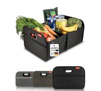 MyHappyRide Organizador Maletero Coche - Bolsa Maletero Coche Plegable - Organizador Caja Maletero Coche con Base Antideslizante e Impermeable - Organizador de Maletero de Auto - Negro