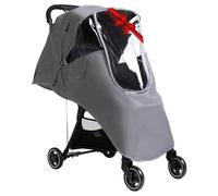 MyHappyRide Protector de lluvia para cochecito de bebé, talla única, impermeable, resistente al polvo, resistente al viento, protección duradera, con cremallera