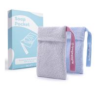 myHomeBody Bolsa de jabn para exfoliante suave, protector de jabn para barra, bolsa de jabn, exfoliante corporal, bolsa de jabn para ducha, a