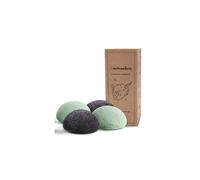MyHomeBody Natural Konjac Facial Spongas, para limpieza y exfoliacin de cara suave, con carbn activado y aloe vera 4pc. Colocar