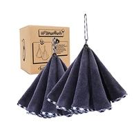 myHomeBody Toallas de Mano para Cocina - Toallas de Mano Suaves y absorbentes de Fibra de bambú, Toallas de Cocina con Lazo para Colgar, Set of 2 Midnight Blue Towels