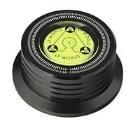 Myhoomowe Aluminio Disco de Vinilo Peso HiFi 50HZ LP Disco Estabilizador Giradiscos Vinilo Aluminio AleacióN Peso Abrazadera Negro