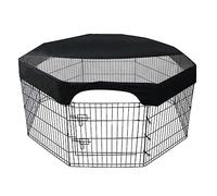 Myhoomowe Cubierta Octogonal para Corralito Mascotas Cubierta Protectora Solar Tela Cubiertas Negras para Casas Mascotas Cubiertas para Cercas Jaulas para Gatos y Cachorros 24 Pulgadas