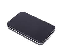 MYhose OrganizerCase Caja de Almacenamiento de latas de hojalata de Metal pequeña, para Maquillaje Etiqueta engomada de Doble párpado Moneda de Dinero Llave Negra